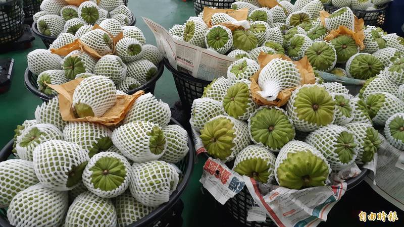 中國海關以「檢出檢疫性有害生物」為由暫停台灣釋迦和蓮霧輸入。（本報資料照）