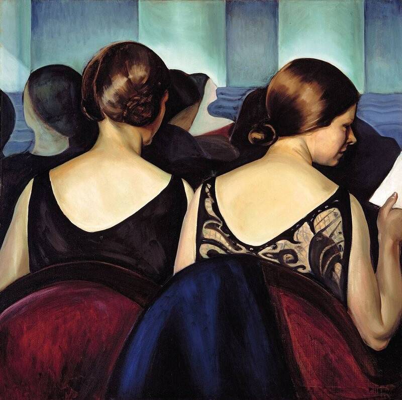 【圖5】Prudence Heward, At the Theatre, 1928, Oil on canvas, 101.6 x 101.6 cm, Montreal Museum of Fine Arts.