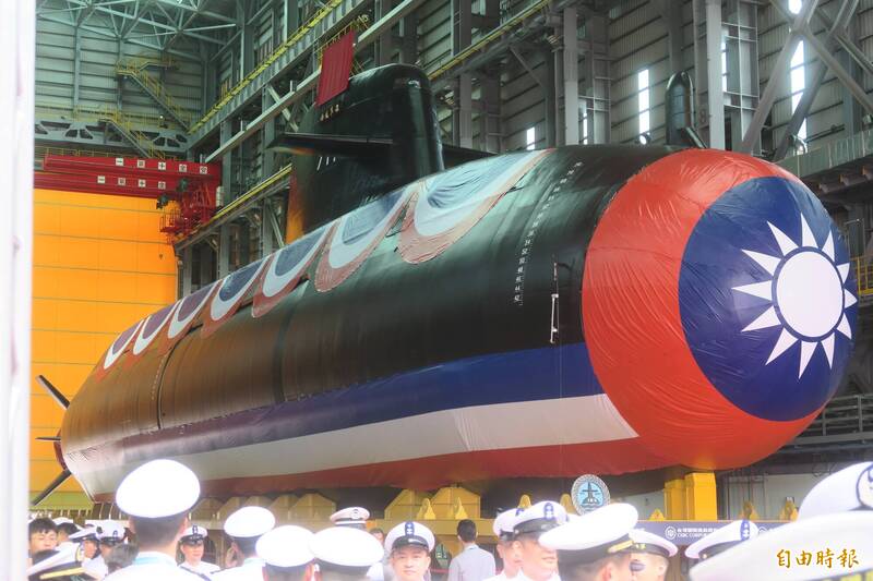 潛艦國造原型艦「海鯤軍艦」昨日正式對外亮相。（資料照）