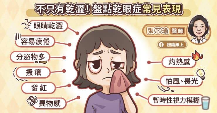照護線上》眼睛乾澀、容易疲勞，先確定乾眼症分類，才能選擇正確治療，眼科醫師圖文解說