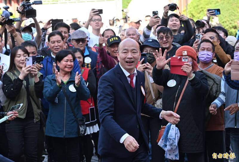 韓國瑜以3票之差擊敗民進黨立委游錫堃，成為立法院第11屆新任院長。（本報資料照）