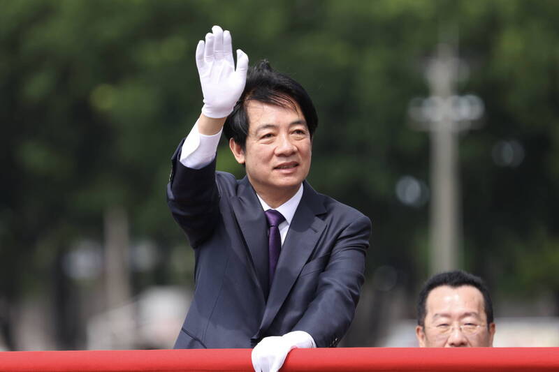 在總統就職演說之後，接踵而至的黃埔軍校百年校慶，賴清德（中）對黃埔的看法，中共料必同樣高度重視。（歐新社）