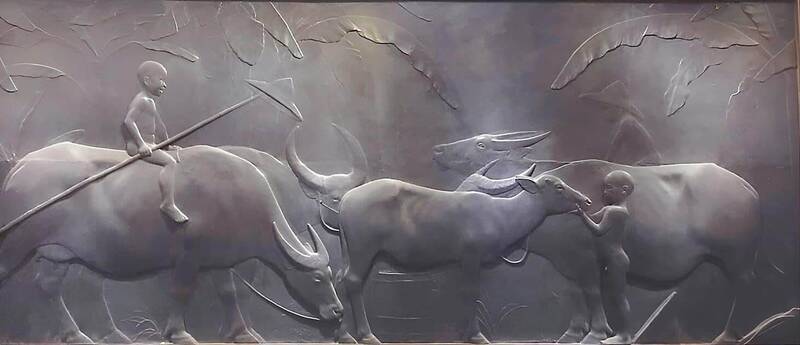 黃土水作品「水牛群像」。（取自貼文）