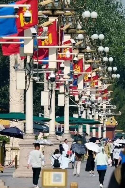 圖：北京市內設置的監控攝影。（取自貼文）