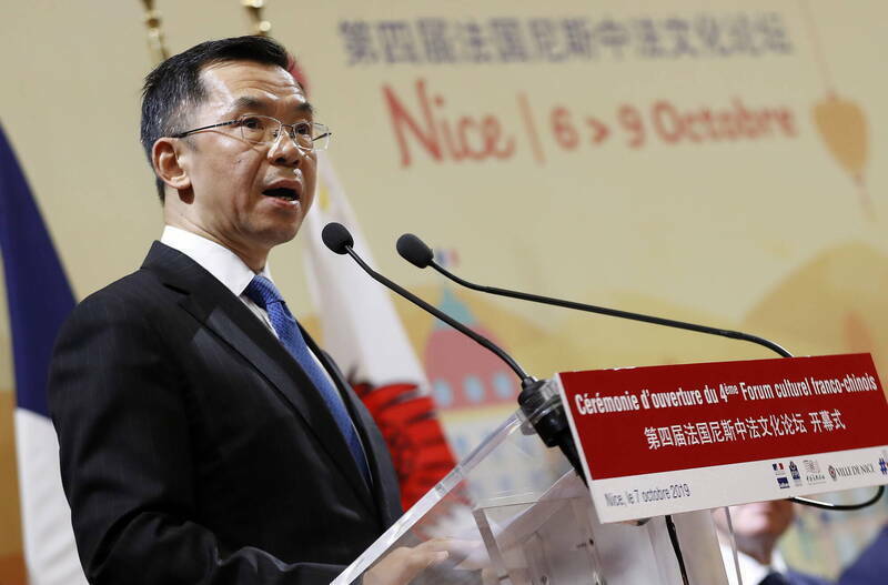 前中國駐法大使「戰狼」盧沙野曾說，解放台灣後，要「再教育」台灣人。（歐新社檔案照）