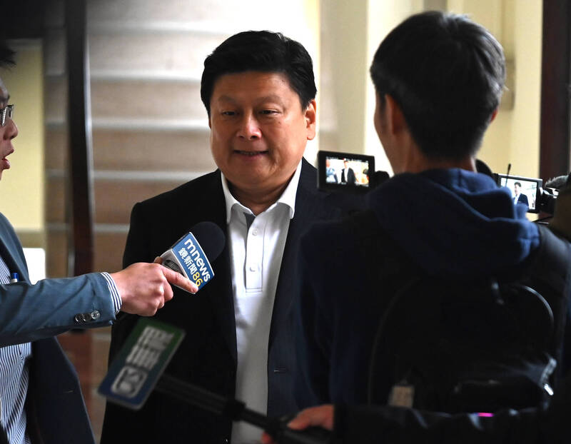 國民黨團總召傅崐萁。（記者王藝菘攝）