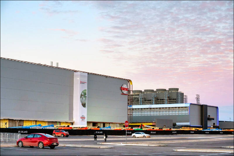 台積電亞利桑那廠。（彭博檔案照）