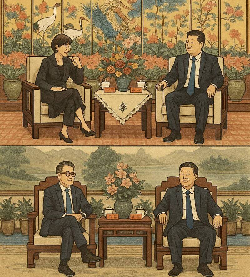 今日台灣，有一群政治生物，身處北都，地理棲於台北、利益棲於北京，嘴上說愛台灣，行動卻往北京一步一叩首者，是之為「北棲」者也。（取自貼文）