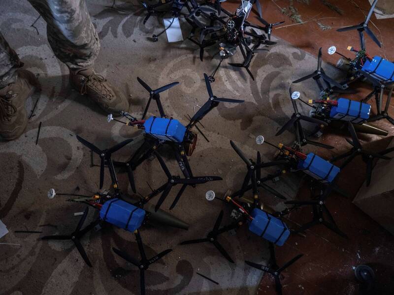 烏軍使用的第一人稱視角（FPV）無人機。（路透檔案照）