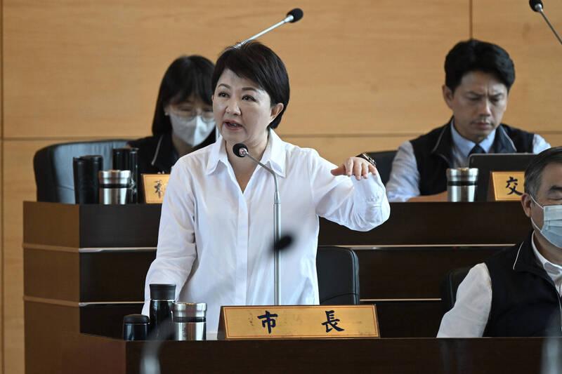 台中市長盧秀燕於市議會質詢時，拋出「政府放小動物出來製造停電」的觀點，引發議論。（資料照）