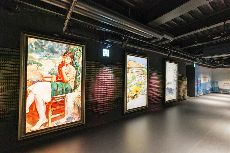大阪國際博覽會中，臺灣「TECH WORLD」館的「AI藝廊–城市畫卷」，結合AI技術與數位顯示展現臺灣的知名作品，為AI深入百工百業提供了藝術領域的嶄新示範。（工研院提供）