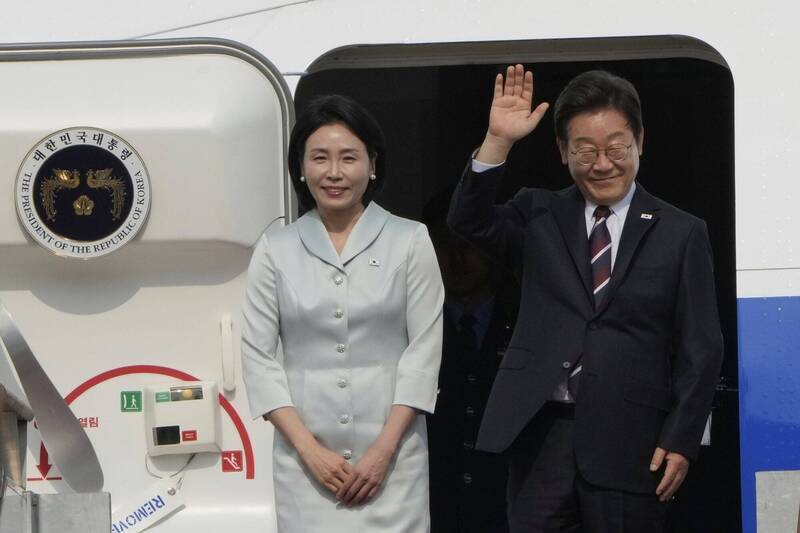 李在明原計畫與美國總統川普會談，因川普提前回國告吹，李突取消原定6月24日出席的北約峰會。（美聯檔案照）