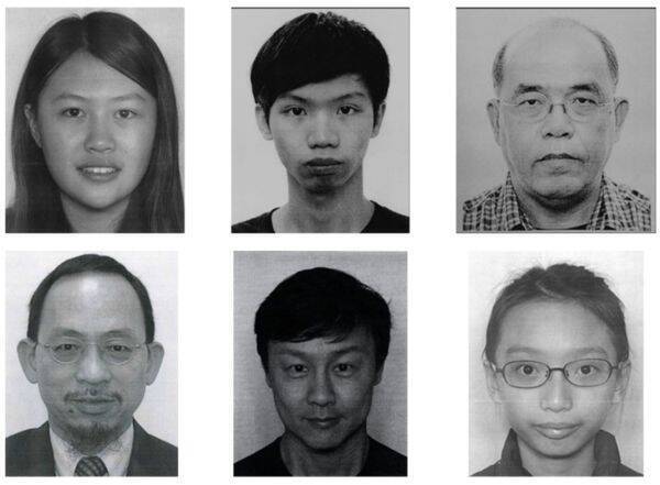 港警國安處通緝對6名被控違反《國家安全法》、目前身處海外的社運人士祭出懸賞通緝。（圖翻攝香港警務處）