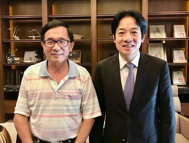 前總統陳水扁9日發文感謝總統賴清德曾於8月23日投完公投票後，到他台南住家探望臥病的扁嫂吳淑珍。（擷取自陳水扁臉書）