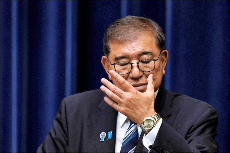 日本首相石破茂於9月7日宣布辭去自民黨總裁職務。（路透檔案照）