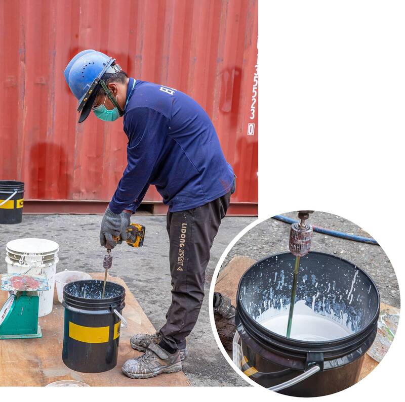 圖說：高耐候隔熱塗料施用費用雖略高於傳統塗料，但若看15至20年的節電效益，5至8年即可回收投資成本，極具競爭優勢。。（工研院提供）