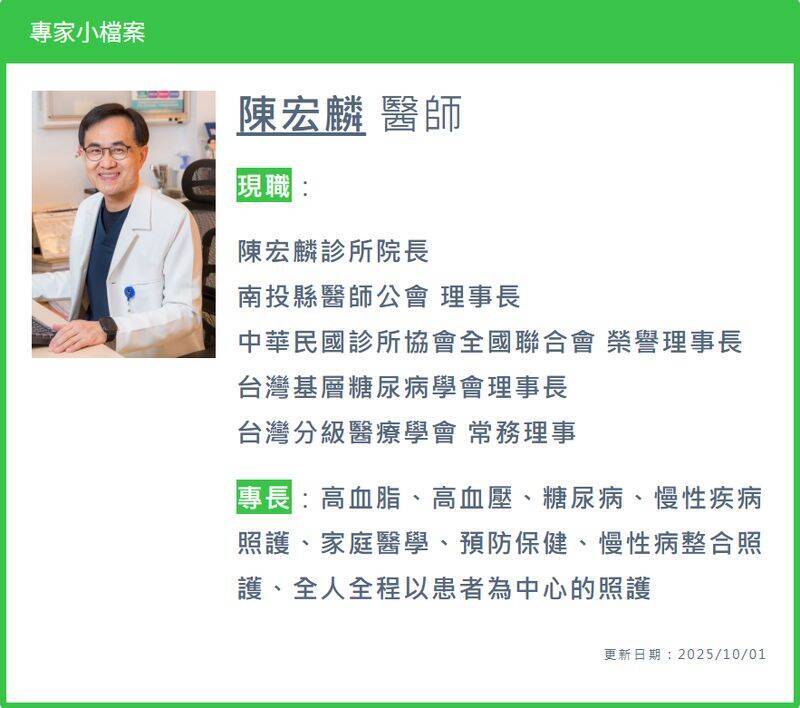 陳宏麟醫師檔案。（取自貼文）