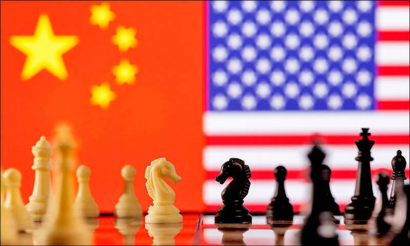 北京的AI發展策略與美國的出口管制形成了激烈的攻防戰。（路透檔案照）