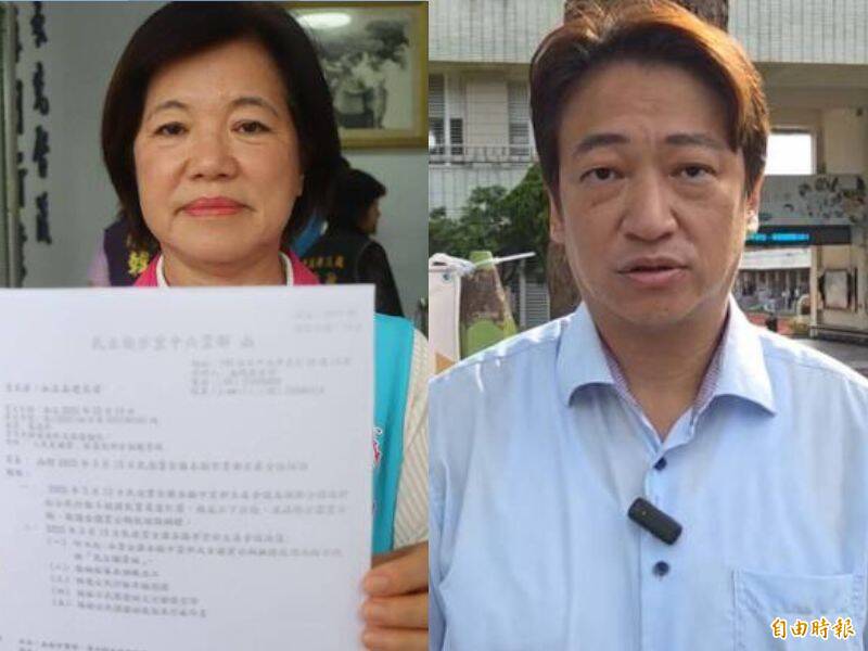 傅崐萁在游淑貞（左）等國民黨派系及魏嘉賢家族（右）的幫助下，成功逃過罷免。（資料照）