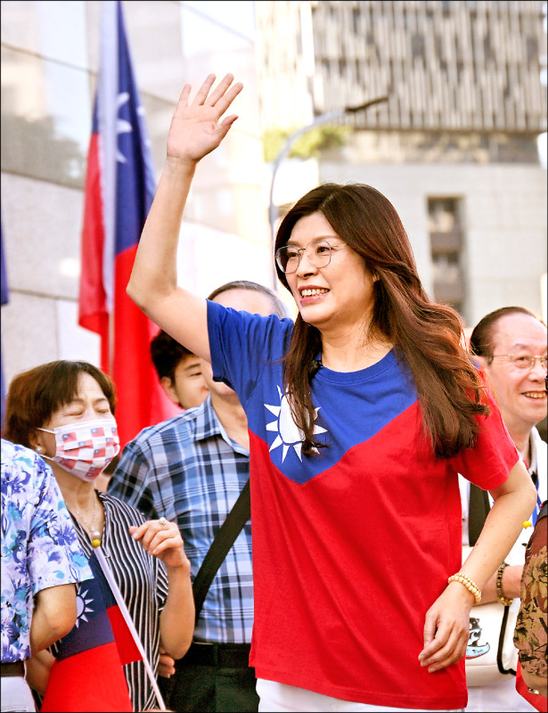 前立委鄭麗文(圖)當選中國國民黨主席後，其支持者在台北高呼「我是中國人」的影片傳入中國微博，短短數小時內衝上熱搜榜第一。（資料照）