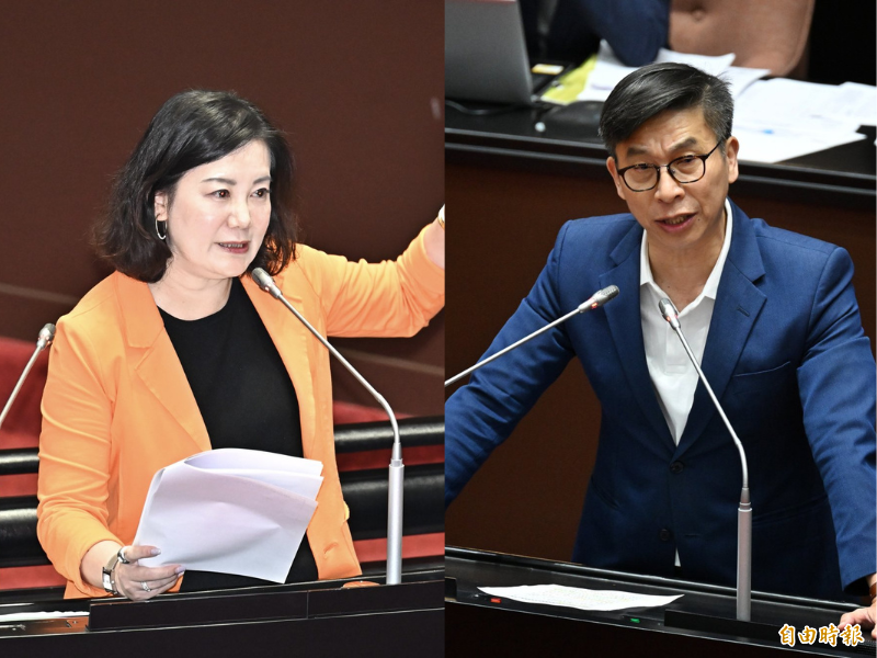 民進黨立委吳思瑤（左）與鍾佳濱（右）都指出，當「不在籍投票」與「中配六改四」等法案並行推動時，容易讓人產生「人口洗牌」與「介選滲透」的疑慮。（資料照，本報合成）