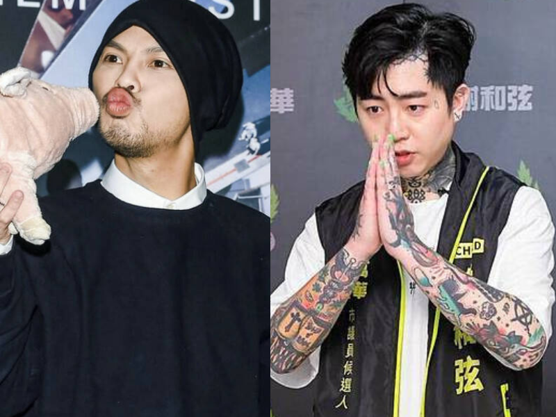 大馬歌手黃明志（左）與台灣歌手謝和弦（右）都曾陷入毒品爭議。（資料照）