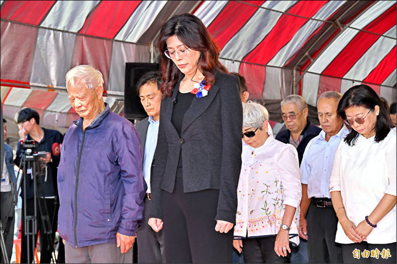 國民黨主席鄭麗文參加「白色恐怖秋祭追思慰靈大會」，與家屬追思包括前高階共諜吳石等人。（資料照）