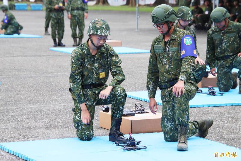 國軍進行無人機訓練。（資料照）