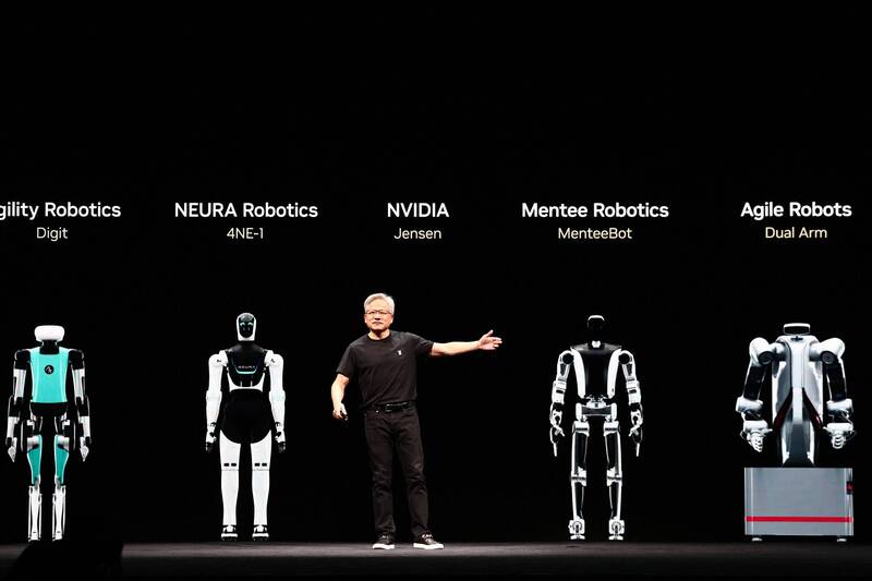 輝達將來台設立海外總部，如果台灣很危險，跑得比誰都快，而不是把公司核心搬來。圖為輝達執行長黃仁勳。（法新社檔案照）