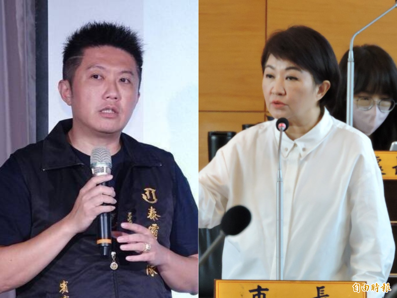 網紅賓賓哥（左）與台中市中山國中校長因直播問題溝通不清產生衝突。台中市長盧秀燕被問及此事竟說：「這兩人我永不錄用」。（資料照）