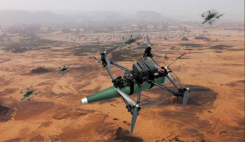 積極配合國防部政策，雷虎展示自殺攻擊型無人機。（資料照，雷虎提供）