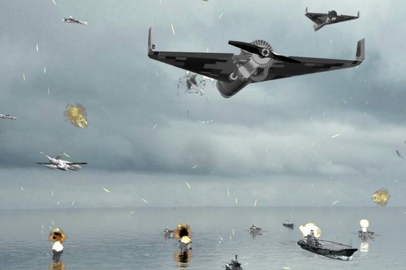 中科院「勁蜂」系列無人機可對敵軍艦艇發起蜂群攻擊，型塑台海「地獄景象」。（擷取自中科院影片）