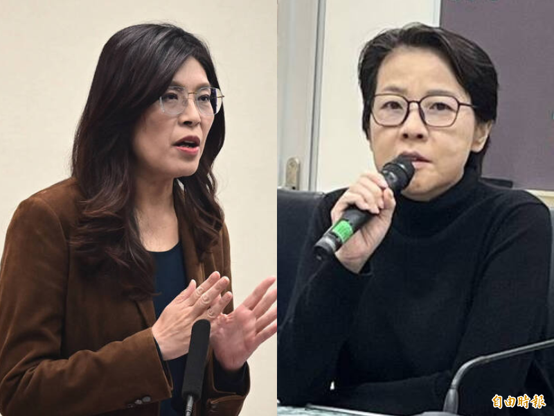 藍白護航徐春鶯的真正問題是，他們在保護自己未來可能面臨的每一個同類案件；圖為國民黨主席（左）與民眾黨立委黃珊珊（右）。（資料照）