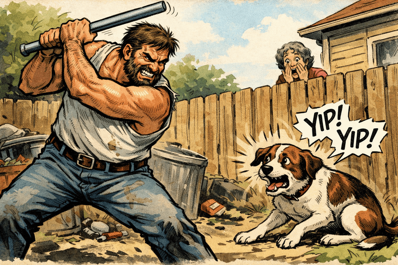 陳男表示，因為這隻米克斯長期吠叫、影響家中作息，多次反映未果，才失控以鐵管刺殺牠。（取自貼文）