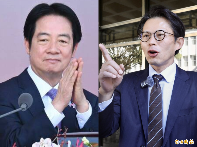 民眾黨主席黃國昌（右），要總統賴清德（左）針對其「在野黨讚賞普廷、擁抱習近平」言論道歉。（資料照，本報合成）
