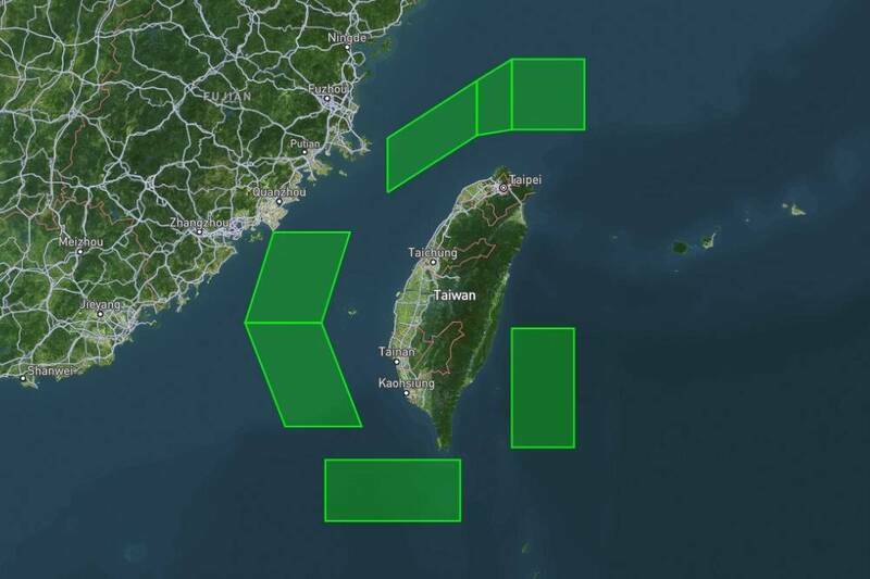 共軍解放軍東部戰區114年12月29日突襲式宣布將針對台灣舉行名為「正義使命-2025」的環島軍演。（本報統整、製圖）