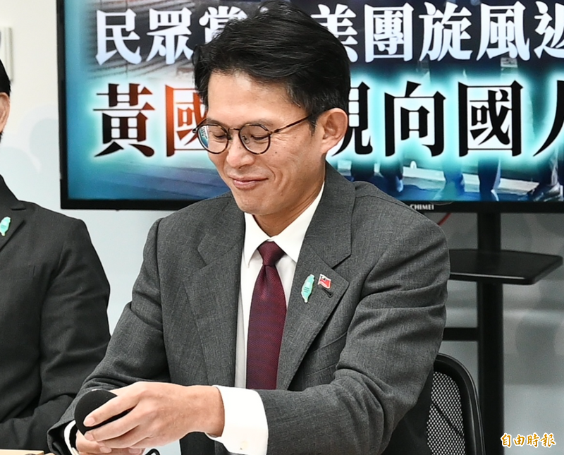 民眾黨主席黃國昌訪美回台後召開記者會，向國人說明談話內容。（資料照）