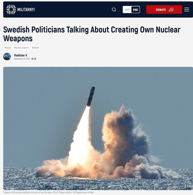 川普屢屢揚言要取得格陵蘭，瑞典軍方已派遣數名先遣軍官至格陵蘭，為後續進駐部隊進行前置作業。（取自貼文）