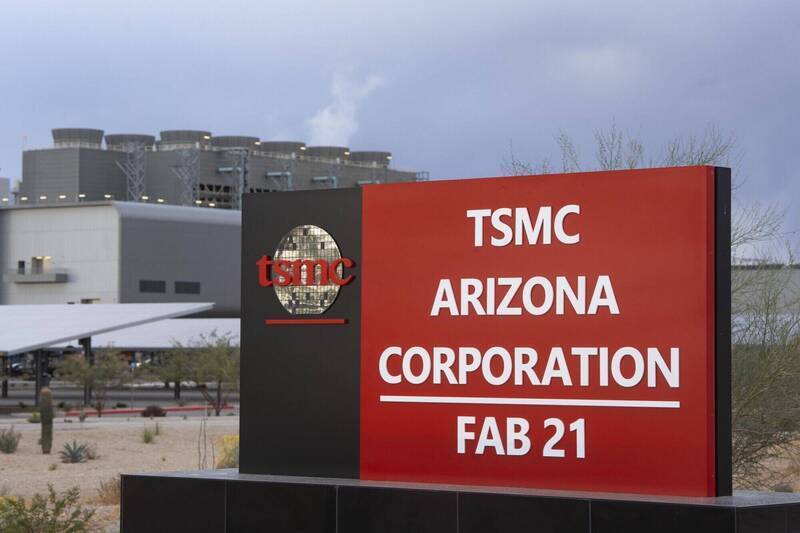 台積電（TSMC）將增加在美國投資，設立大型晶圓廠。圖為台積電亞利桑那州廠。（彭博檔案照）