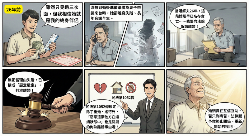 夫妻之間互信、互助是維持婚姻幸福的關鍵，若一方長期對另一方不聞不問，這段關係可能會名存實亡。（取自貼文）