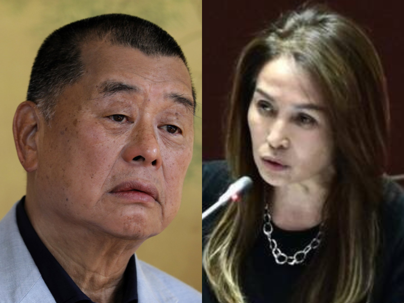 黎智英案與高金素梅案，凸顯台灣政治論述中明顯的雙標問題。（美聯社、資料照，本報合成）