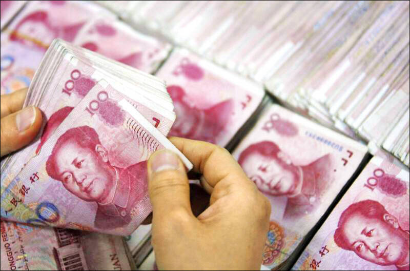 由於中國政府財政收入偏低，未來償債能力堪憂。（路透檔案照）