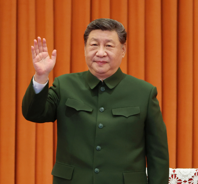 中共中央、中國國務院14日舉辦春節團拜會，中國國家主席習近平發表談話時，兩度提及台灣，還將「設立台灣光復紀念日」列作2025年的政績。（美聯社檔案照）