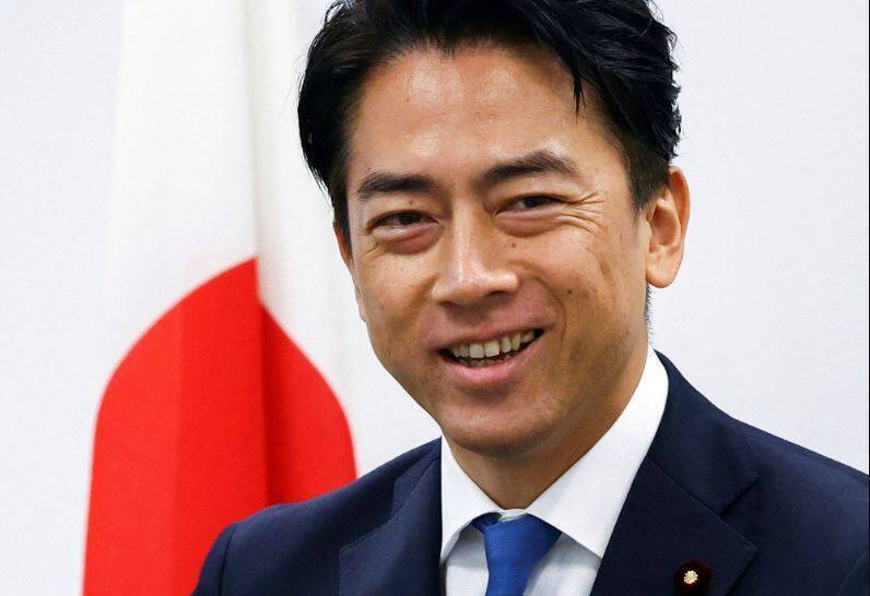 日本防衛大臣小泉進次郎很清楚表達政府的立場。（路透檔案照）