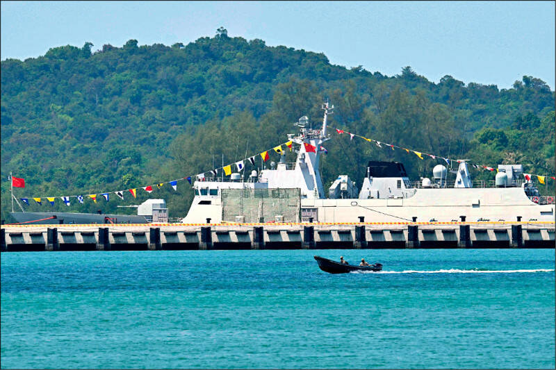 柬埔寨雲壤海軍基地於2025年4月正式完工，外界對此港口將受中國獨占的擔憂不斷。（法新社檔案照）