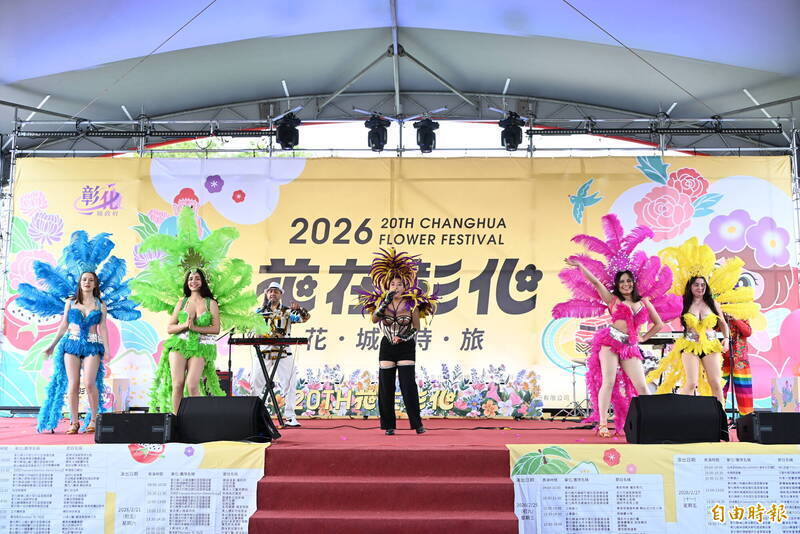 春節連假剛過，「國旅人次成長一○九％」開出紅盤。圖為花在彰化活動吸引走春人潮。（資料照）