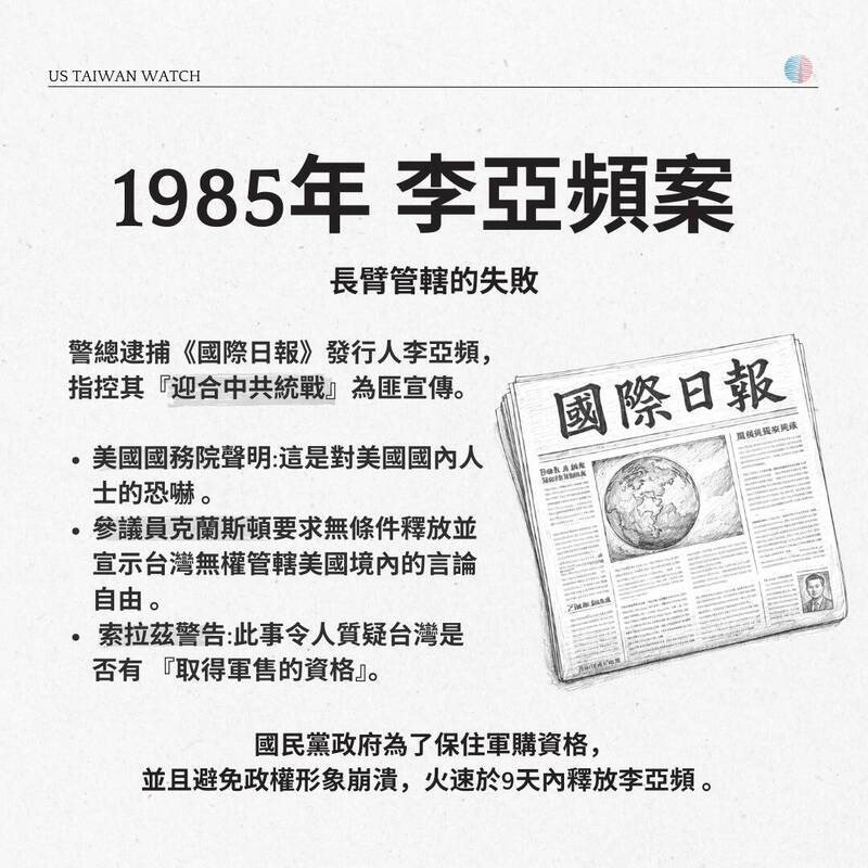 1985年李亞頻案。（取自貼文）