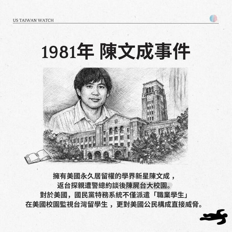 1981年陳文成事件。（取自貼文）