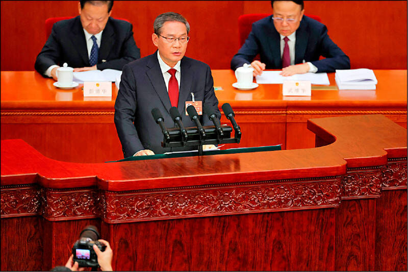 中國總理李強提到對台政策時，明確表示要「共同傳承弘揚中華文化」。（法新社檔案照）