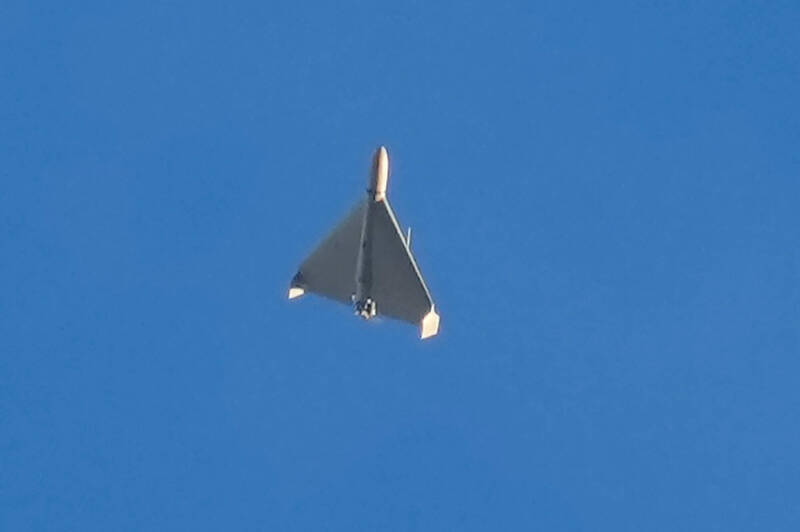 伊朗Shahed系列自殺式無人機，每架僅約兩至五萬美元。（美聯社檔案照）